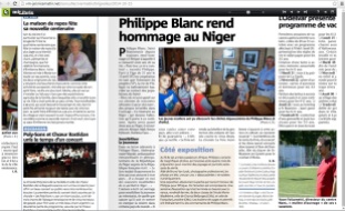 Philippe Blanc rend hommage au Niger - Var Matin